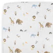 Lençol de berço Little Unicorn Party Animals Muslin 132x71 cm