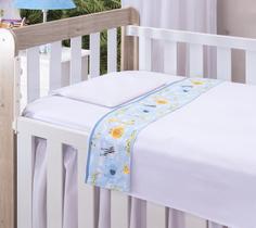 Lençol de Berço para Bebe Menino azul 3 Peças Algodão Safari Animais Lençol de Berço para Bebe Menino azul 3 Peças Algodão Safari Animais