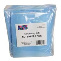 Lençol de berço ROLLEE POLLEE, pacote com 6, microfibra supermacia azul