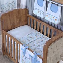 Lençol de Berço Sem Elástico Percal de Algodão Liso Bebe Menino Menina 1 Peça