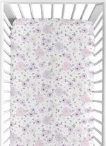 Lençol de berço Sweet Jojo Designs Floral Girl Jersey Lavender Lençol de berço Sweet Jojo Designs Floral Girl Jersey Lavender