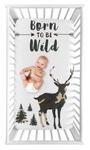 Lençol de berço Sweet Jojo Designs Woodland Camo Deer Boy