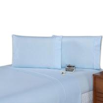 Lençol de cama Casal 400 Fios 4 Peças 100% algodao com elastico