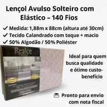 Lençol de Cama de Solteiro avulso com 1 peças Realce Sultan