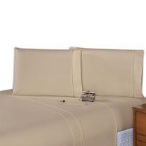 Lençol de cama King 400 Fios 4 Peças 100% algodao com elastico