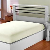 Lençol De Cama King Avulso Com Elástico Algodão 150 Fios Cor:Palha Lençol De Cama King Avulso Com Elástico Algodão 150 Fios Cor:Palha