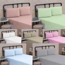 Lençol de Cama King Size Sem Elástico PREMIUM Percal 200 Fios 100% Algodão Cama Box Avulso