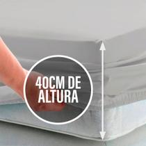 Lençol de cama Queen Avulso 400 Fios 40cm Altura 100 algodao com elastico
