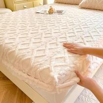 Lençol De Cama Quente De Inverno Em Coral Fleece Com Elástico Para Colchão Solteiro, Queen E King