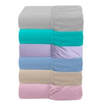 Lençol de Cama Solteiro/Casal/Queen Avulso Malha 100% Algodão Liso Com Elástico