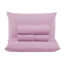 Lençol de Cama Super King 04 peças 300 Fios Percal 100% Algodão Cama Box