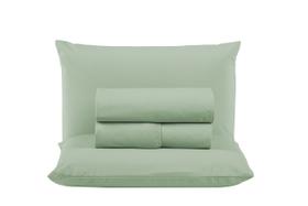 Lençol de Cama Super King 04 peças 300 Fios Percal 100% Algodão Cama Box