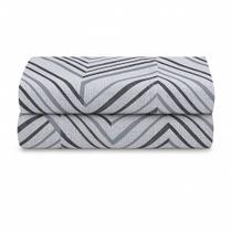 Lençol De Cima Avulso Luar Estampado Casal 01 Peça Malha 100% Algodão - Cinza Geométrico
