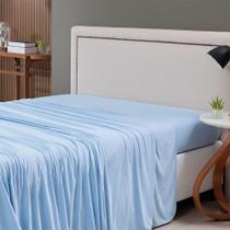 Lençol De Cima Avulso Minimal Liso Solteiro 01 Peça Malha 100% Algodão - Azul Claro Lençol De Cima Avulso Minimal Liso Solteiro 01 Peça Malha 100% Algodão - Azul Claro