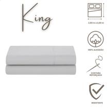 Lençol de Cima King Malha 100% Algodão Avulso sem Elástico Cinza Lençol de Cima King Malha 100% Algodão Avulso sem Elástico Cinza