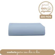Lençol de Cima Percal 100% Algodão 200 Fios sem Elástico Solteiro Toque Macio Cores Neutras