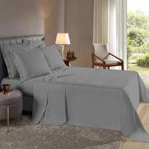 Lençol de Cima Queen 3 PÇS c/ Bainha e Abas Percal 180 Fios