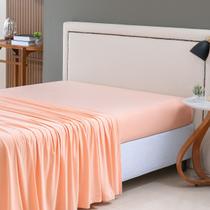 Lençol de Cima Solteiro Malha 100% Algodão Avulso sem Elástico Salmão Lençol de Cima Solteiro Malha 100% Algodão Avulso sem Elástico Salmão