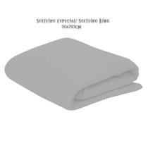 Lençol de Elástico Avulso Solteiro Especial King 96cm x 203cm Cinza Arrumadinho Enxovais Lençol de Elástico Avulso Solteiro Especial King 96cm x 203cm Cinza Arrumadinho Enxovais