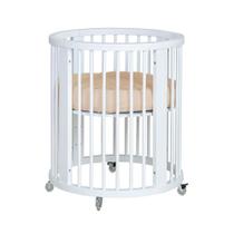 Lençol de Elástico Berço Crescer Fase 1 Redondo 69cm Nude Arrumadinho Enxovais