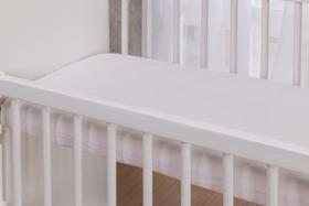 Lençol de Elastico para Mini Berço de Bebê todo branco 38cm Largura 100 Algodao Lençol de Elastico para Mini Berço de Bebê todo branco 38cm Largura 100 Algodao