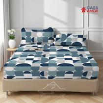 Lençol de Elástico Premium Solteiro, Casal e Queen Estampado Macio ao toque Lençol de Elástico Premium Solteiro, Casal e Queen Estampado Macio ao toque