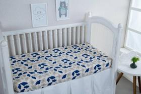 Lençol De Elástico Todo Estampado 80% Algodão Nuvem Marinho