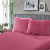 Lençol de Malha King com Elástico Rubi Liso 100% Algodão Cereja Lençol de Malha King com Elástico Rubi Liso 100% Algodão Cereja