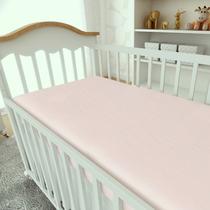 Lençol de Malha para Berço com Elástico Teka - Rosa Baby