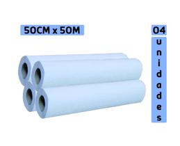 Lençol de papel descartável rolo de 50 x 50 metros Kit:4
