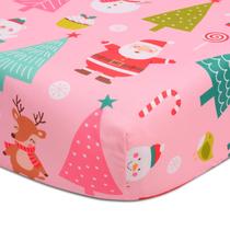 Lençol de presépio de Natal Cloele rosa 132x71x13 cm