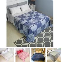 Lençol De Se Cobrir Queen 100 Algodão Malha Estampado Sem Elástico Confortável E Macio 2,20x2,50m Cozzilar