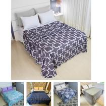 Lençol De Se Cobrir Queen 100 Algodão Malha Estampado Sem Elástico Confortável E Macio 2,20x2,50m Cozzilar