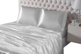 Lençol de seda 4 peças casal queen cetim Lençol de seda 4 peças casal queen cetim