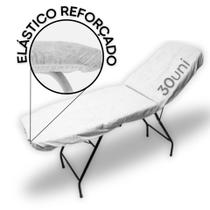 Lençol Descartável Branco Tnt Com Elástico 1.80 x 0.60 - 30 Unidades