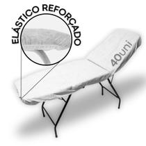 Lençol Descartável Branco Tnt Com Elástico 1.80 x 0.60 - 40 Unidades