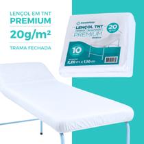 Lençol Descartável C/ Elastico Branco 20gr 220X110 10 Unid Lençol Descartável C/ Elastico Branco 20gr 220X110 10 Unid