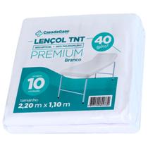 Lençol Descartável C/ Elastico Branco 40gr 2.20X1.10 Kit 10 Unidades -Dejamaro