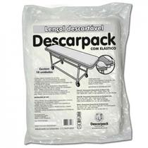 Lençol descartavel Descarpack com elastico 10 unidades