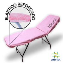 Lençol Descartável ROSA Tnt C/ Elástico 1.80 x 0.60 - 10 Unidades