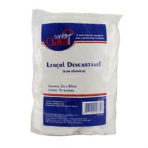 Lençol Descartável Tnt Para Maca Gramatura 20 Com Elástico 2mx 90cm Santa Clara 15 unidades