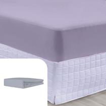 Lençol Elástico Cinza Malha 100% Algodão Fio 30/1 Penteado Lençol Elástico Cinza Malha 100% Algodão Fio 30/1 Penteado