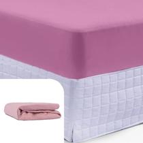Lençol Elástico Rose Malha 100% Algodão Fio 30/1 Penteado