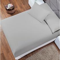 Lençol Elástico Soft Toda Volta 180 Fios Cama Ajustável Macio Confortável Liso Várias Cores
