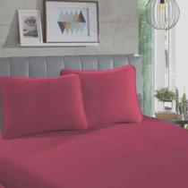 Lençol em malha CASAL 100% Algodão - 1 Lençol CASAL com Elástico Vermelho - SBX