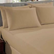 Lençol em Malha CASAL 100% Algodão com Elástico Amêndoa - Sul Brasil