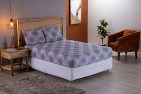 Lençol Estampado Casal Padrão Macio e Confortável Com 2 Fronhas Micropercal 400 Fios Lençol Estampado Casal Padrão Macio e Confortável Com 2 Fronhas Micropercal 400 Fios