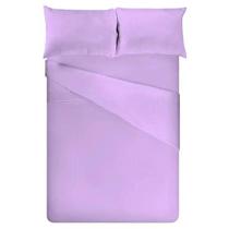 Lençol Estampado Premium Linha Queen Violeta com Elástico - 180 Fios