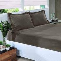 Lençol HDR Plush Inove Liso Solt Taupe 88x188x30 cm Lençol HDR Plush Inove Liso Solt Taupe 88x188x30 cm