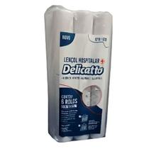 Lençol Hospitalar 50x50 Branco Delicatto 100% Com 06 Rolos Lençol Hospitalar 50x50 Branco Delicatto 100% Com 06 Rolos